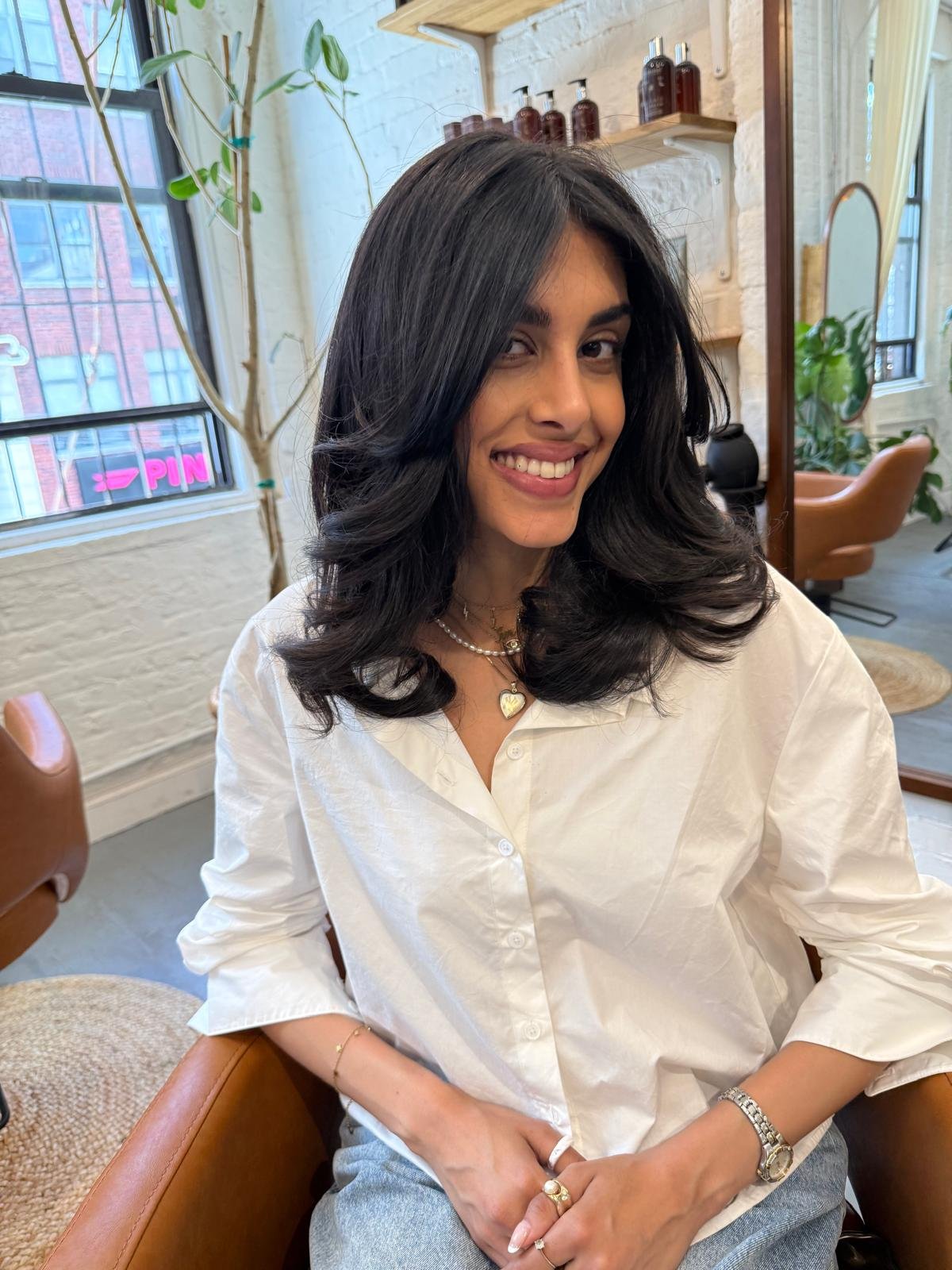 After hair transformation at Williamsburg Blow Bar